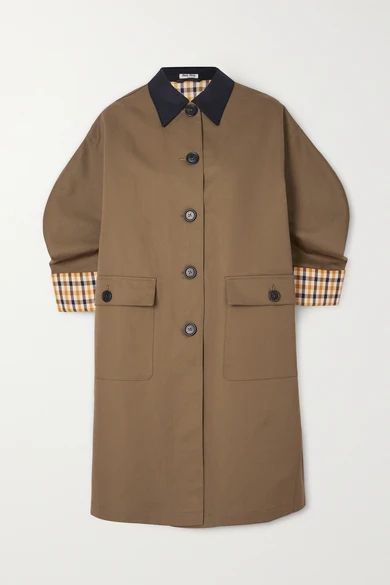 Cotton Trench Coat - Green
