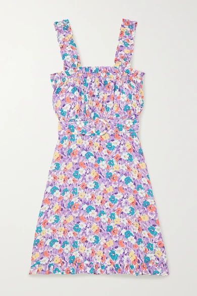 + Net Sustain Mid Summer Floral-print Crepe Mini Dress - Lilac