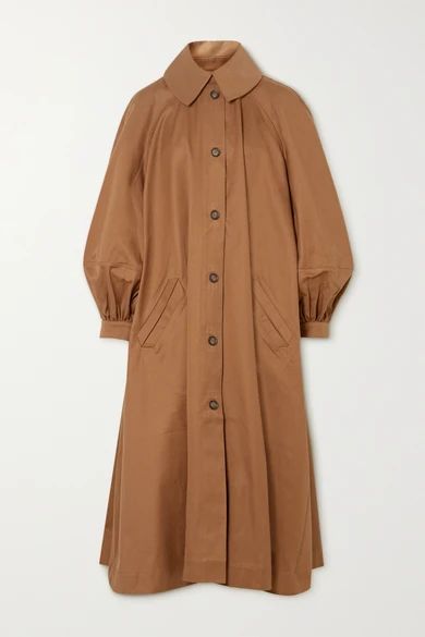 Oversized Cotton-twill Trench Coat - Tan