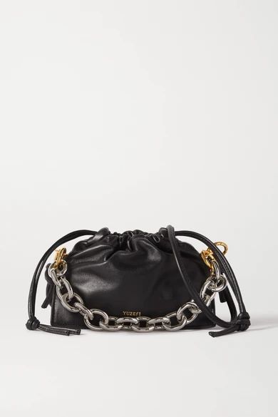 Bom Mini Chain-embellished Leather Tote - Black