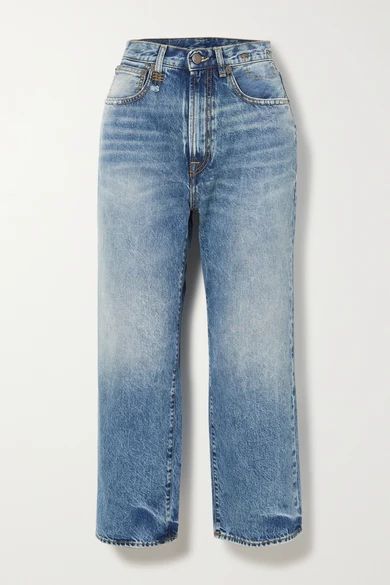 Royer Cropped High-rise Wide-leg Jeans - Light denim