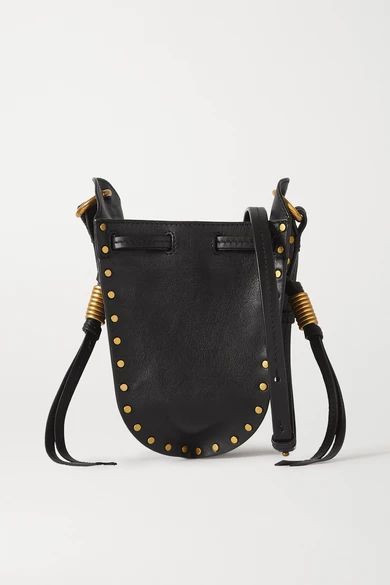 Radji Studded Leather Bucket Bag - Black