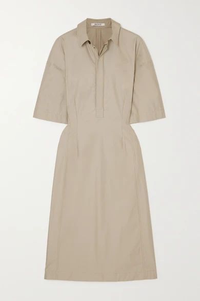 Safina Cotton-poplin Shirt Dress - Beige