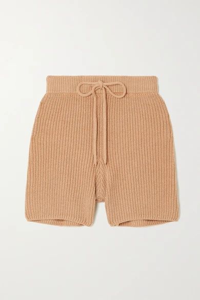 + Net Sustain Sanzo Ribbed Organic Cotton Shorts - Beige