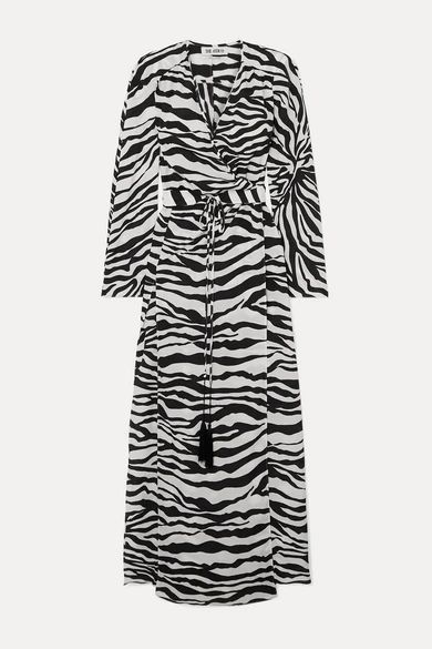 Zebra-print Crepe Wrap Maxi Dress - Zebra print