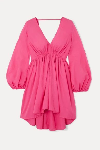 Aphrodite Cotton-voile Mini Dress - Pink