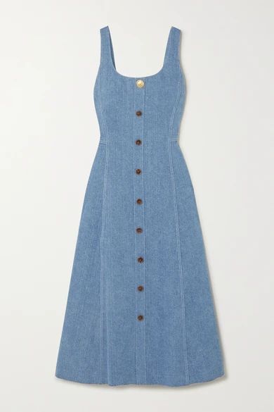 Denim Midi Dress - Light blue