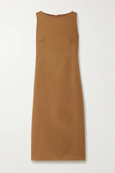 Dumbo Wool Midi Dress - Light brown