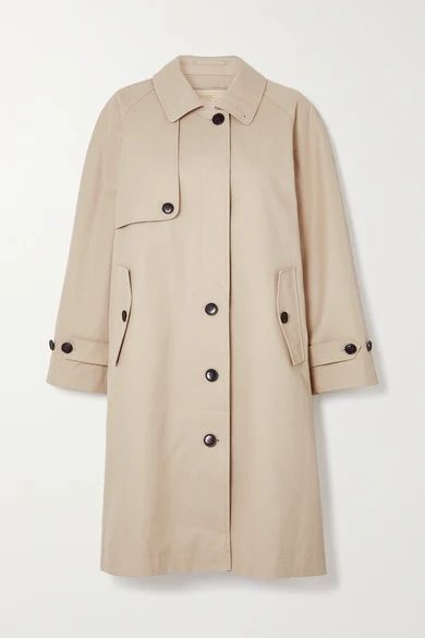 Cotton-twill Trench Coat - Beige