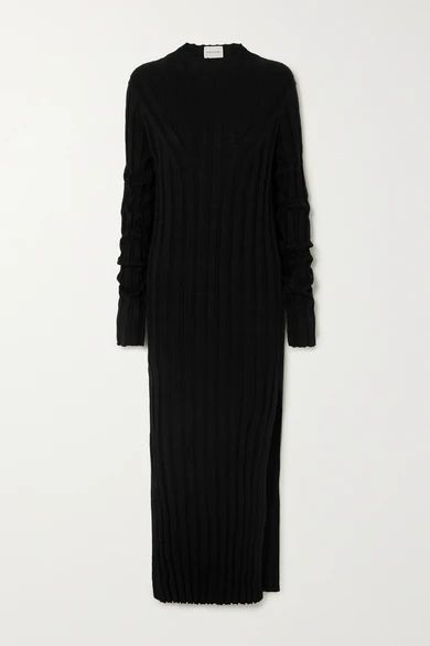 Gaya Ribbed-knit Maxi Dress - Black