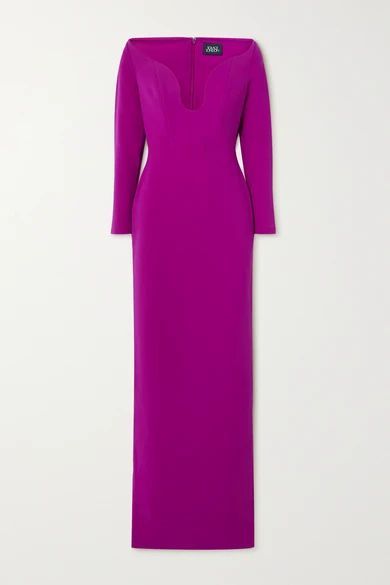Sanna Stretch-crepe Gown - Purple