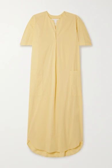Mirka Belted Cotton-blend Dress - Yellow