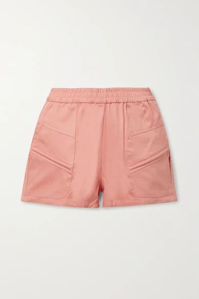 + Net Sustain Prim Cotton-twill Shorts - Coral