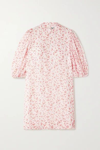 Floral-print Georgette Dress - Pink
