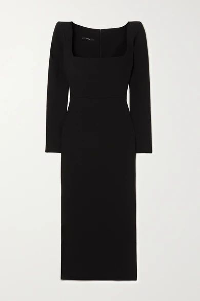 Baird Stretch-crepe Midi Dress - Black