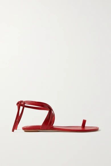 Leather Sandals - Red