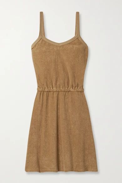 Organic Cotton-terry Mini Dress - Tan