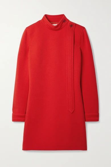 Wool-blend Mini Dress - Red