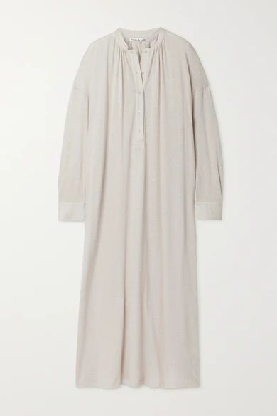 Aarons Cotton And Cashmere-blend Maxi Dress - Beige