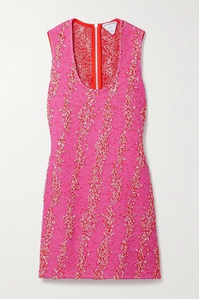 Bouclé Mini Dress - Pink