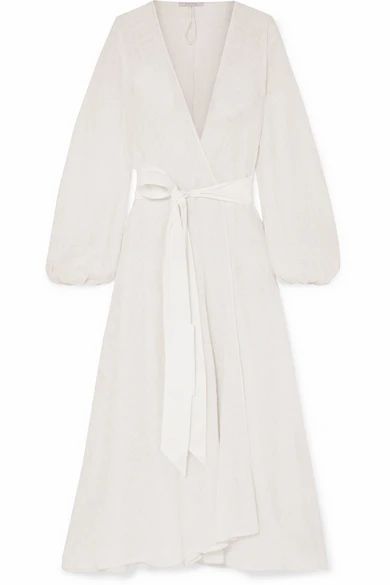 Gaia Cotton-gauze Wrap Maxi Dress - White