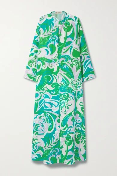 + Net Sustain Albizia Printed Cotton-poplin Maxi Dress - Green