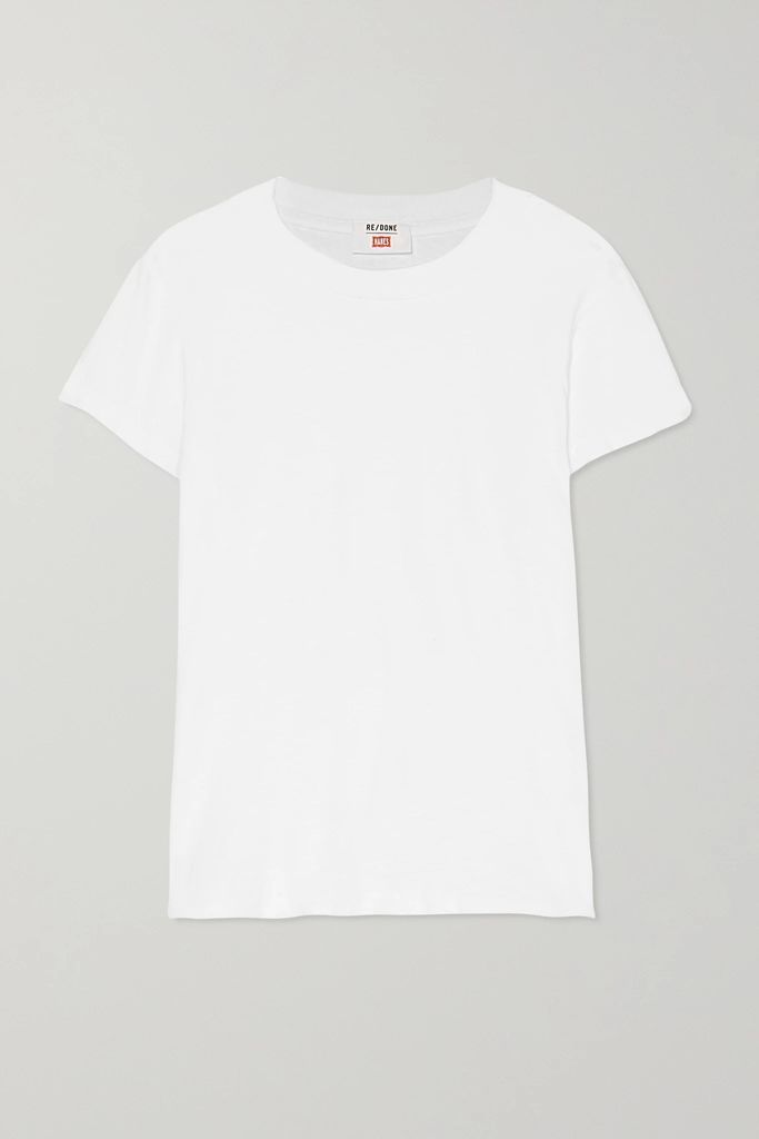 + Hanes 1960s Cotton-jersey T-shirt - White