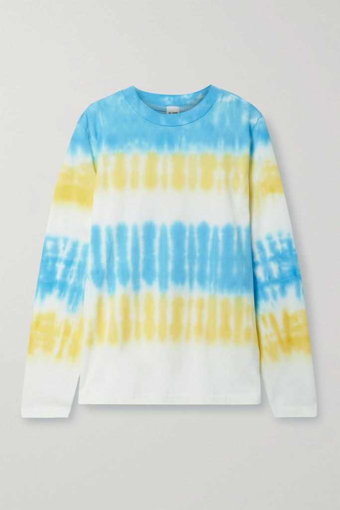 50s Tie-dyed Cotton-jersey T-shirt - Blue