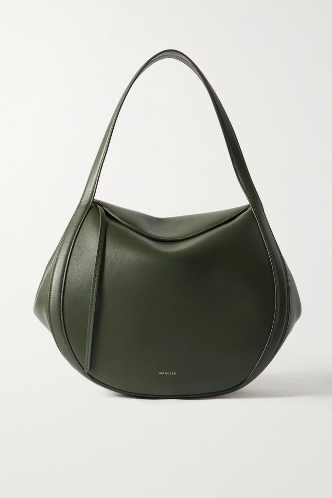 + Net Sustain Lin Leather Shoulder Bag - Green