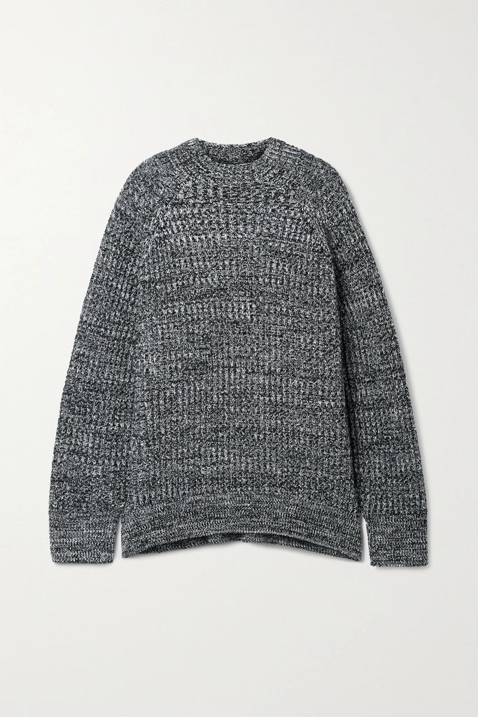 Oversized Wool-blend Sweater - Black