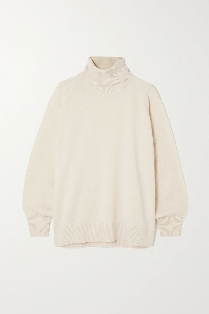 Cashmere Turtleneck Sweater - Beige
