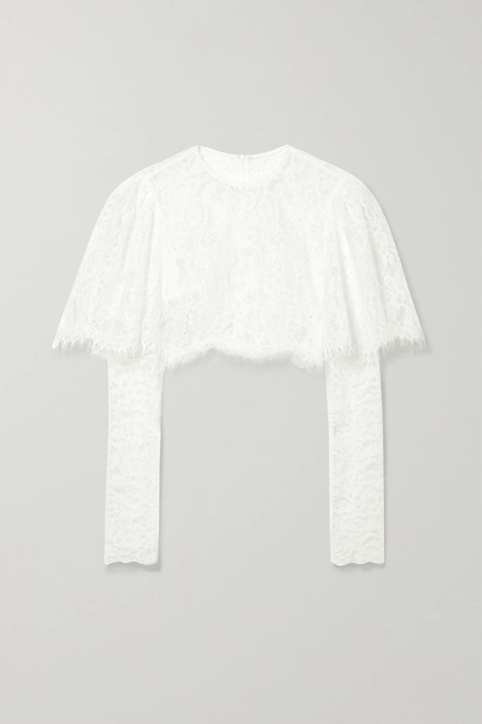 Cropped Lace Top - Ivory