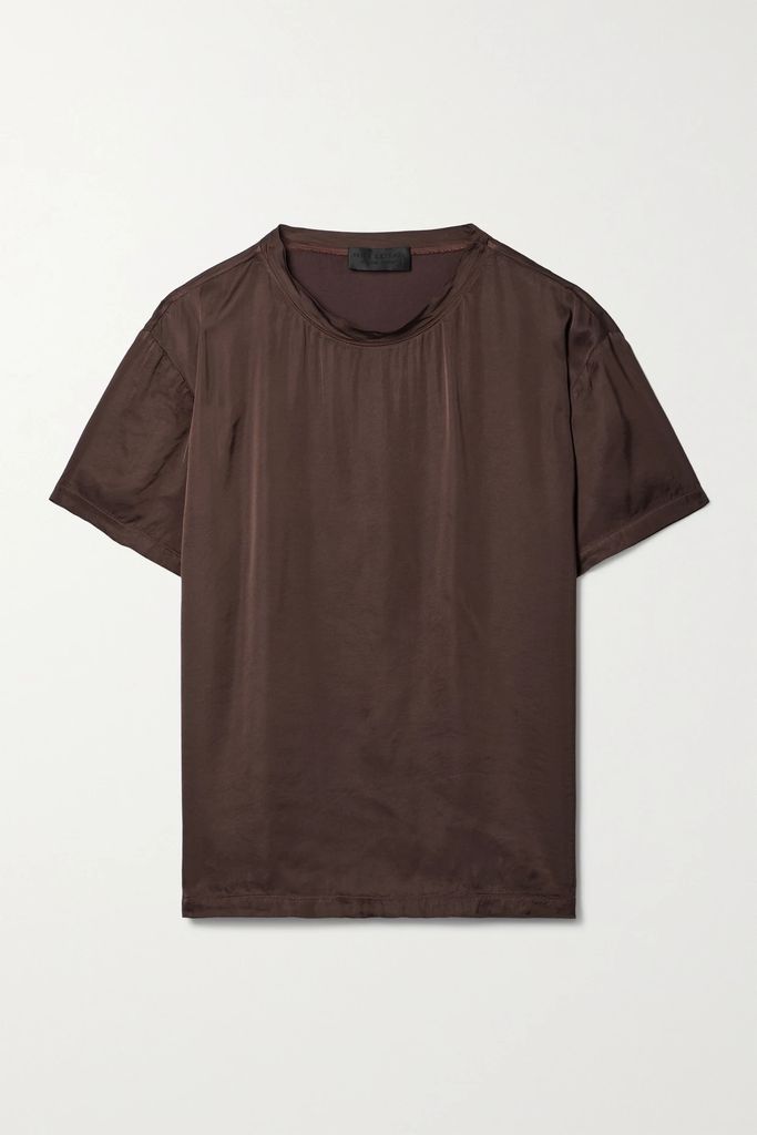 Brady Satin T-shirt - Chocolate