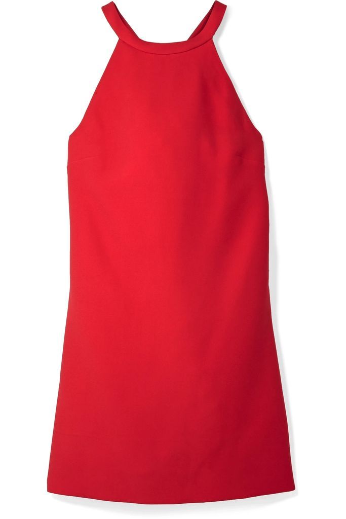 Bow-embellished Cady Mini Dress - Red