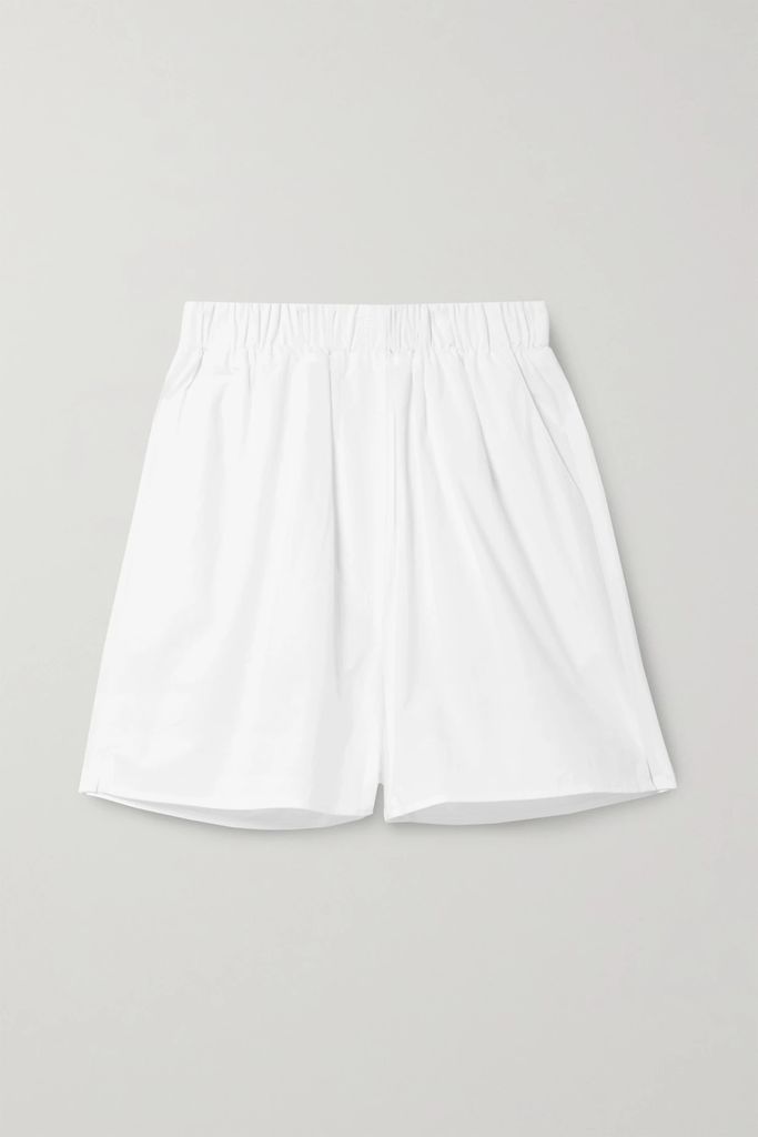 Lui Organic Cotton-poplin Shorts - White