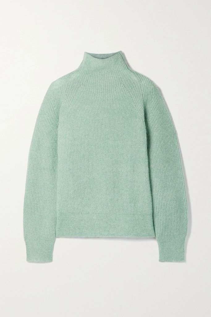 Cantha Knitted Turtleneck Sweater - Mint