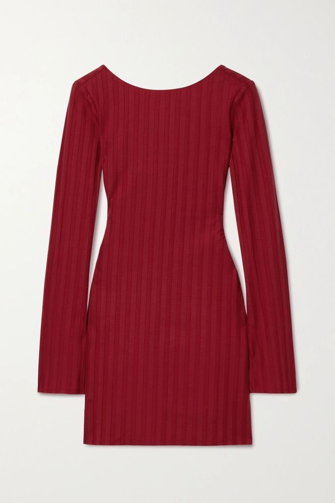 + Net Sustain Cait Cutout Stretch-tencel Lyocell Jersey Mini Dress - Red