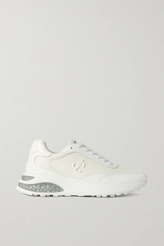 Memphis Nylon And Leather Sneakers - White