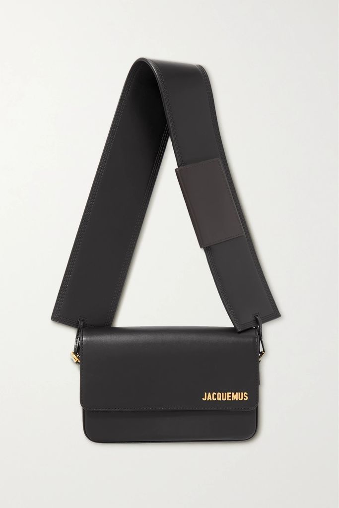 Le Carinu Leather Shoulder Bag - Black