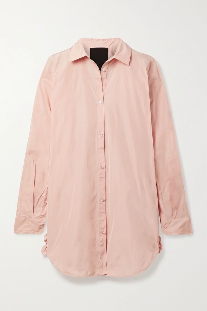 Ruffled Taffeta Shirt - Baby pink