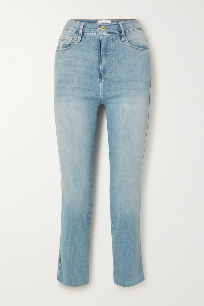 Le Sylvie Cropped High-rise Skinny Jeans - Light denim