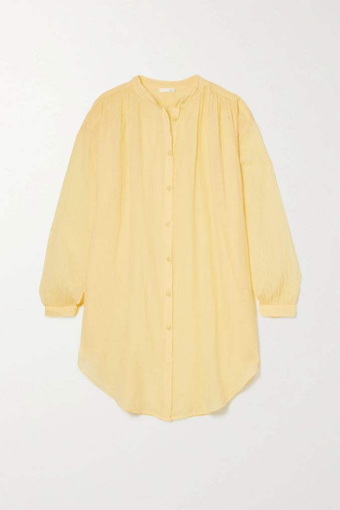 Brea Oversized Cotton-voile Kaftan - Yellow