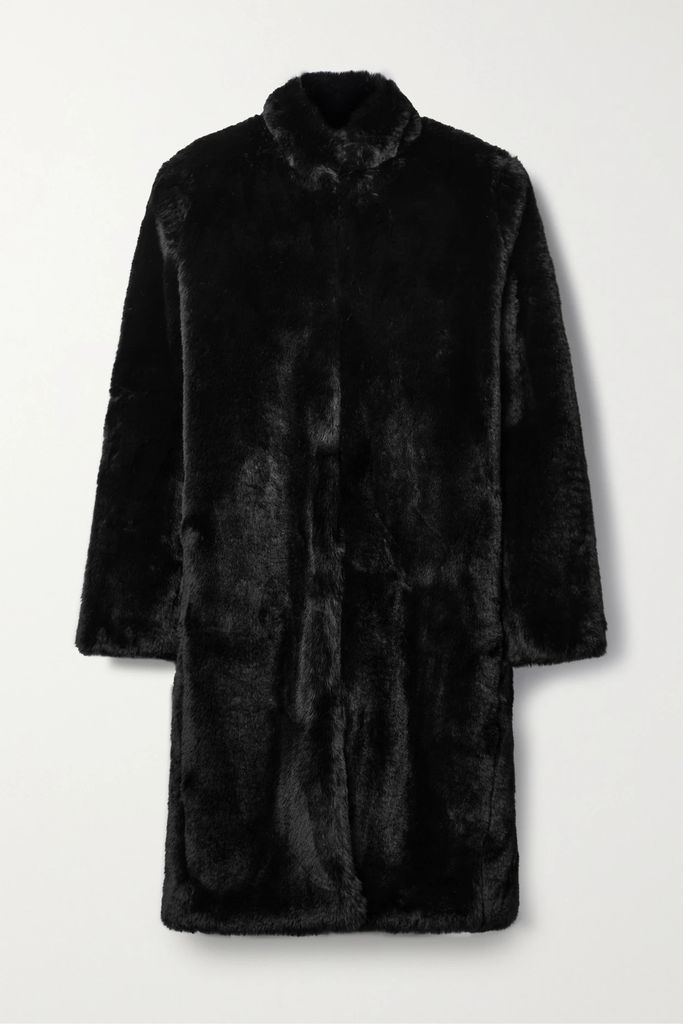 Carly Faux Fur Coat - Black
