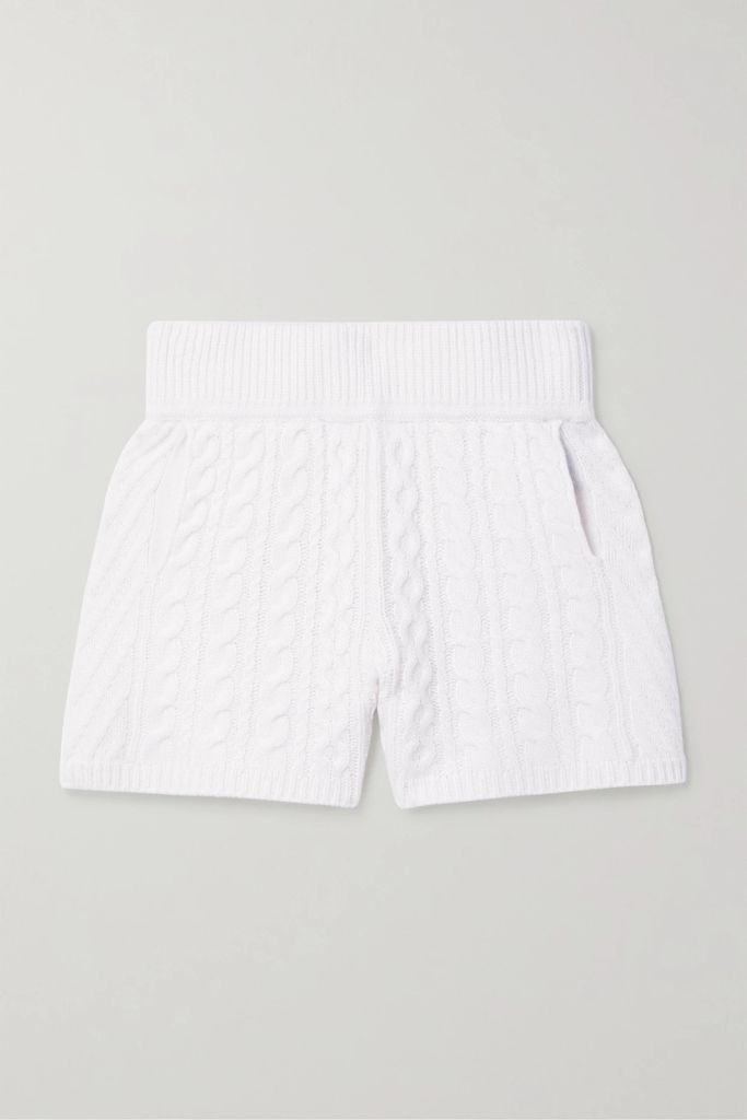 Pierce Cable-knit Cashmere Shorts - Ivory