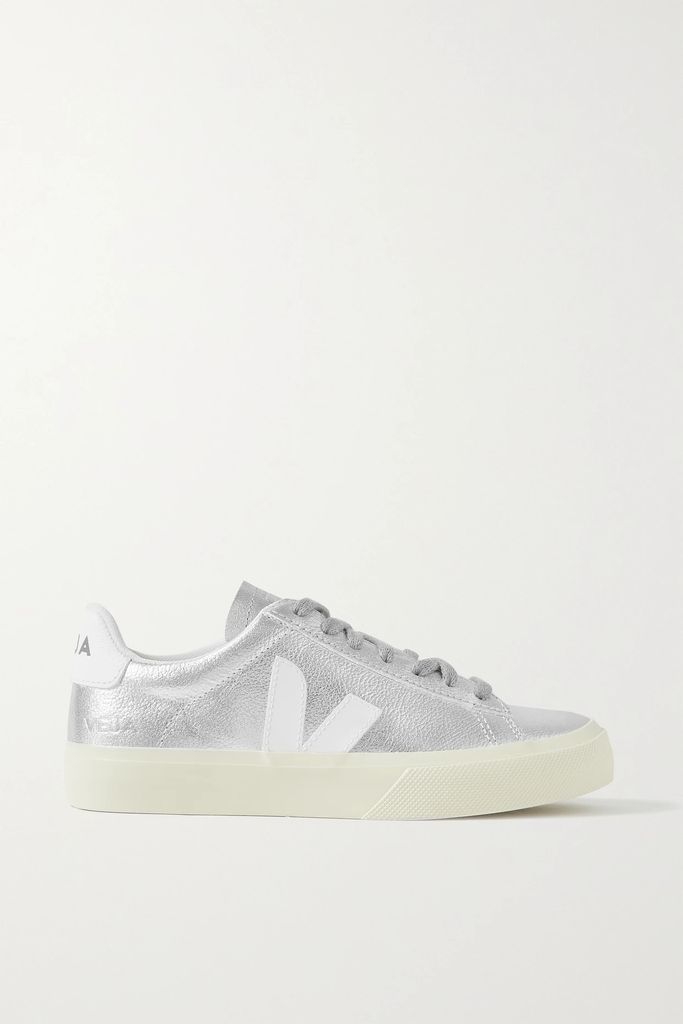 Campo Metallic Leather Sneakers - Silver