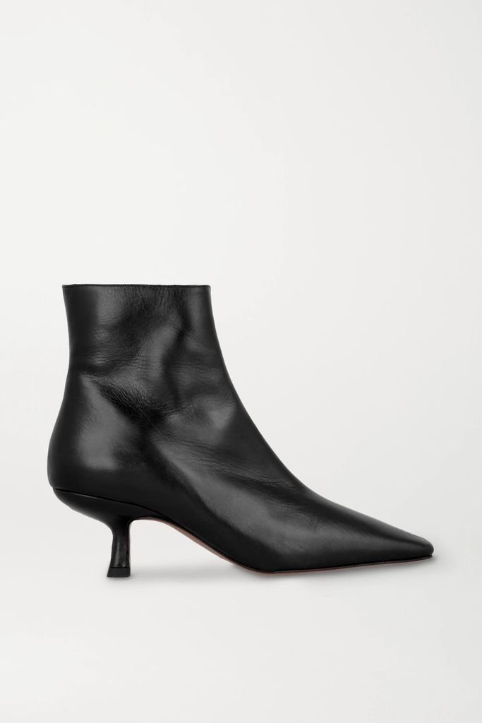 Lange Leather Ankle Boots - Black
