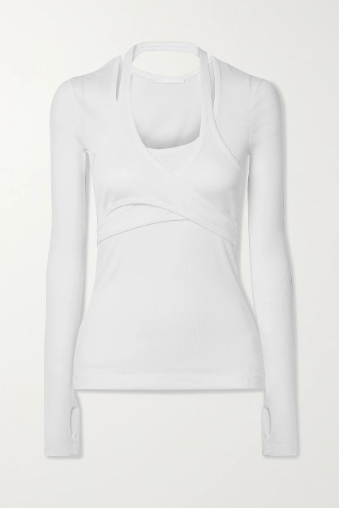 Open-back Cotton-poplin Shirt - White
