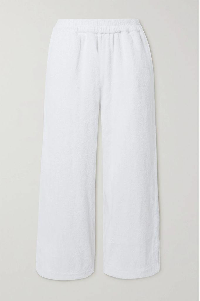 Capri Organic Cotton-terry Pants - White
