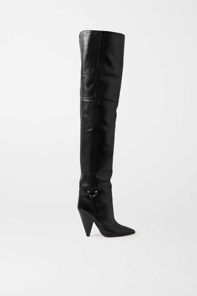 Lage Leather Over-the-knee Boots - Black
