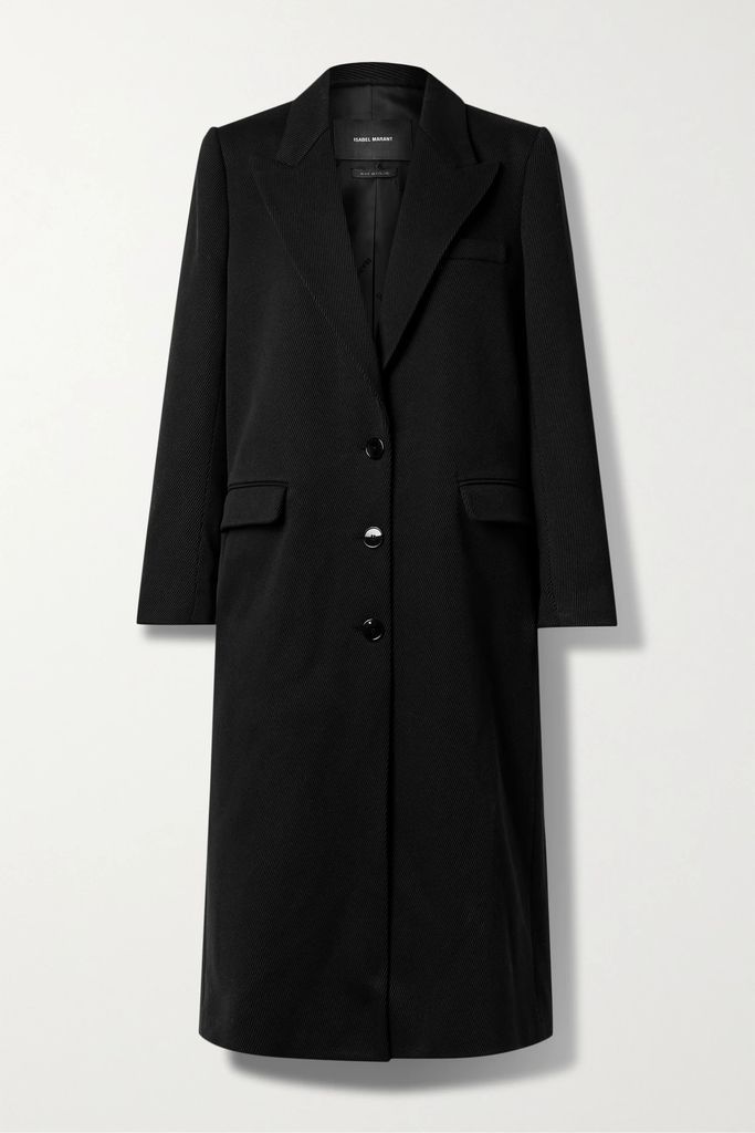 Giboleen Cotton, Wool And Cashmere-blend Corduroy Coat - Black